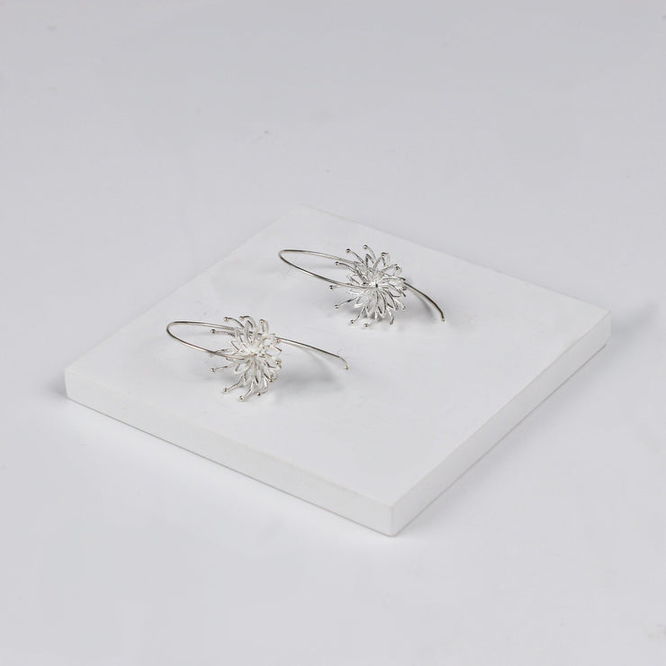 Elegant Bramhakamal Flower Earrings for a Nature-Inspired Look